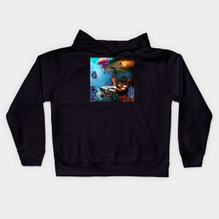 Little mermaid at home Kids Hoodie